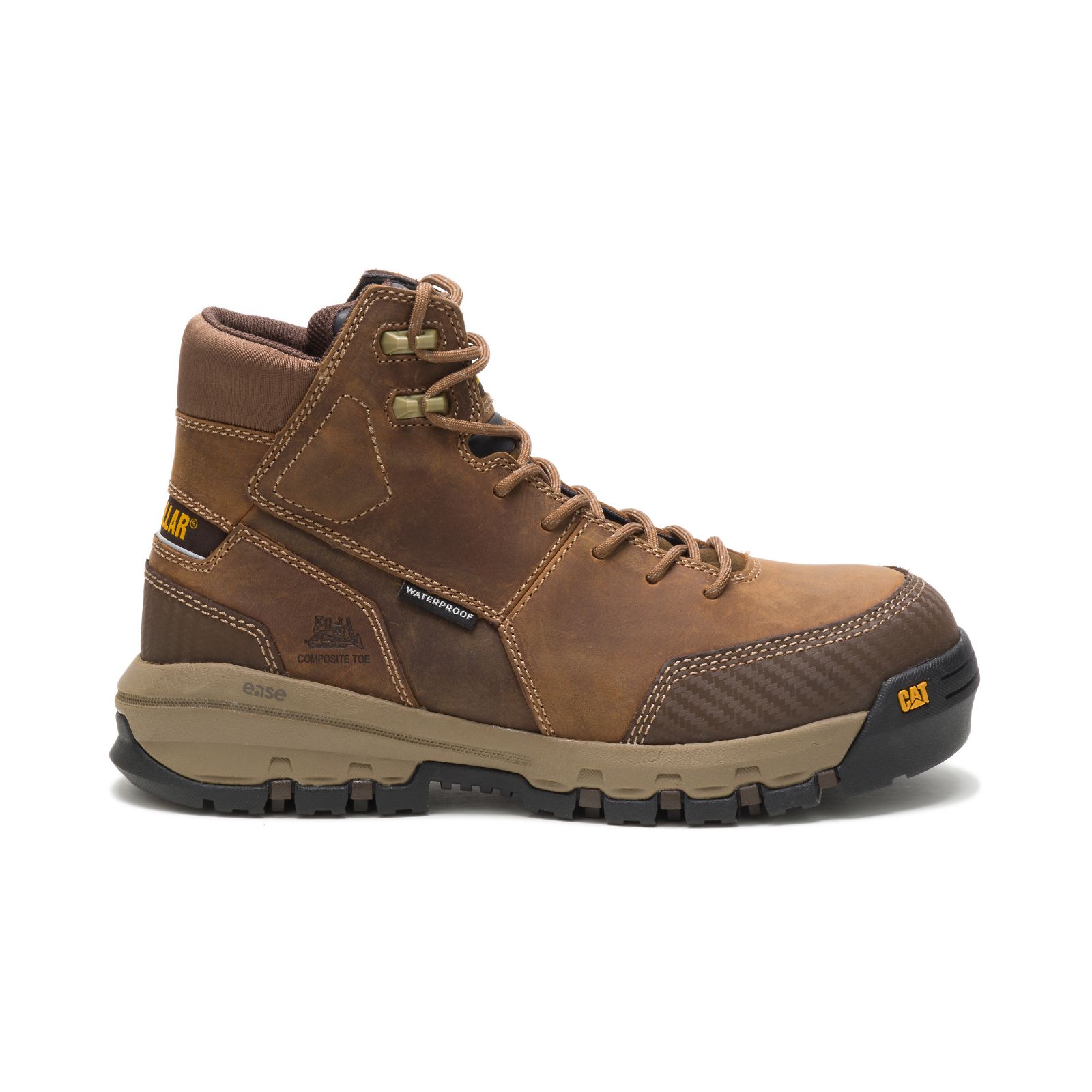 Men's Caterpillar Device Waterproof Composite Toe Work Boots Dark Beige Ireland YBRZ16054